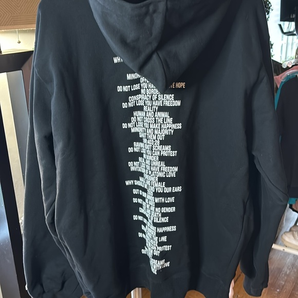 Christian Dada graphic print oversized hoodie, black size 46 - Picture 6 of 9